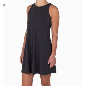 FREE FLY Women’s Heather Charcoal Gray Bamboo Flex Swing Tank Dress Size XL